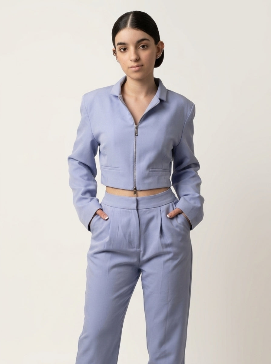 Conjunto alfaiataria azul serenity